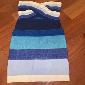 Blue bandage dress